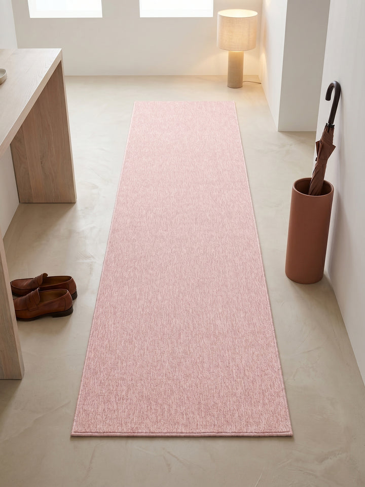 Teppich Rosa Läufer Muster Draufsicht_