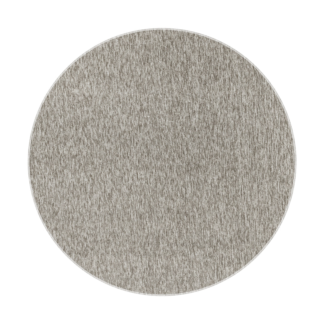 Teppich Kurzflor Unifarben Polypropylen saugroboter Wohnzimmer_Rund_