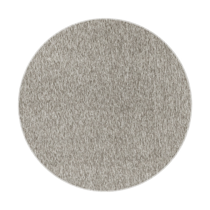 Teppich Kurzflor Unifarben Polypropylen saugroboter Wohnzimmer_Rund_