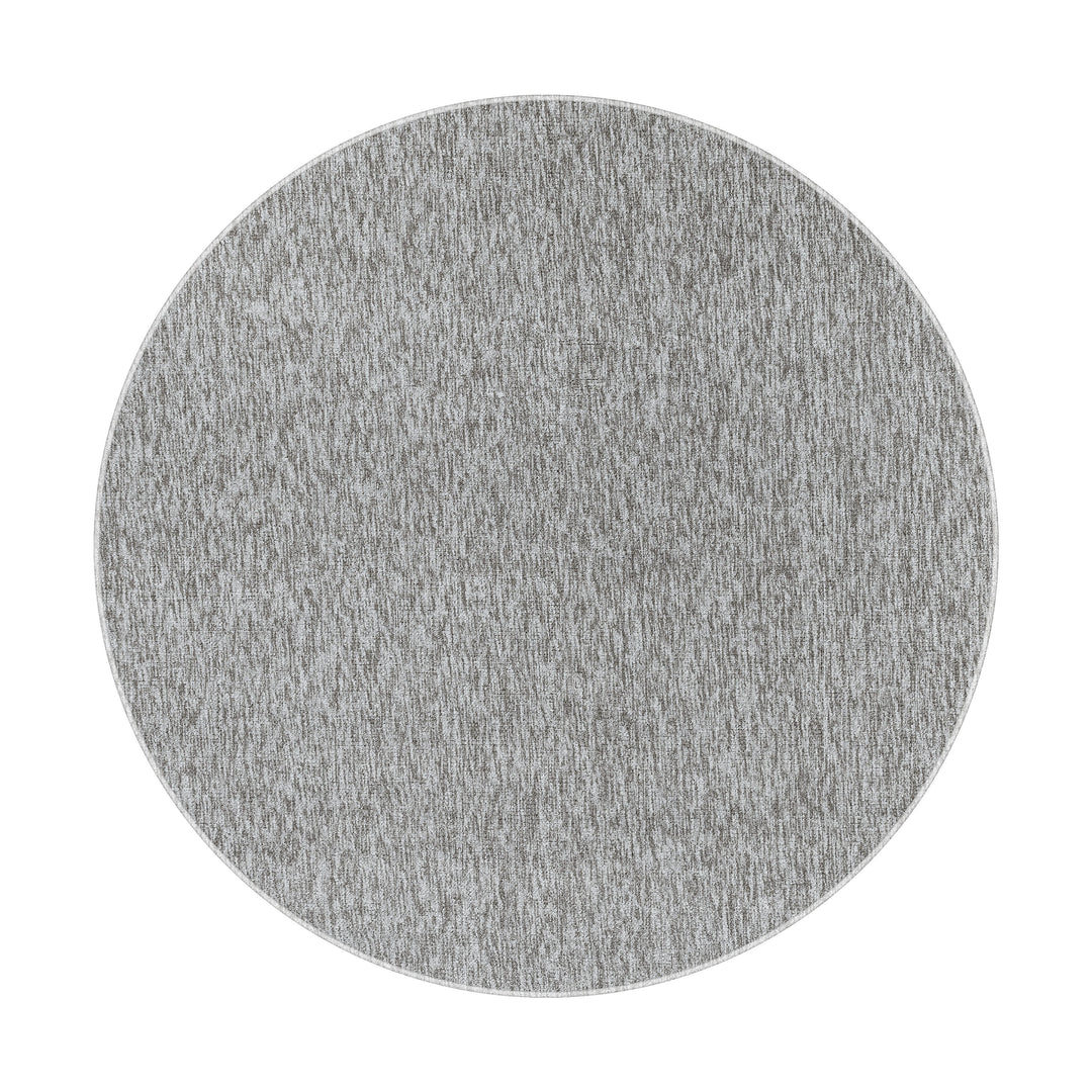 Teppich Kurzflor Unifarben Polypropylen saugroboter Wohnzimmer_Rund_