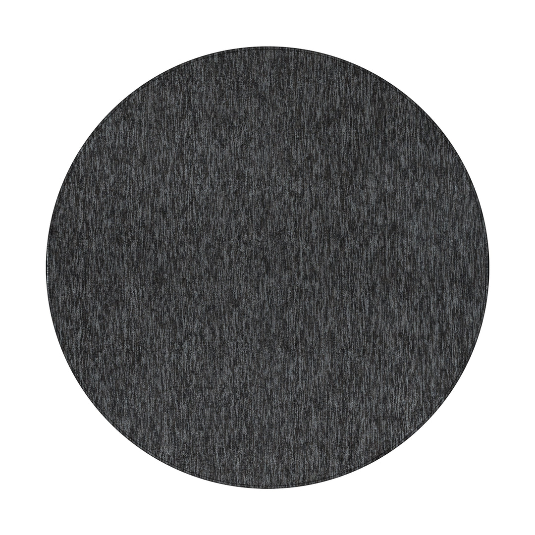 Teppich Kurzflor Unifarben Polypropylen saugroboter Wohnzimmer_Rund_