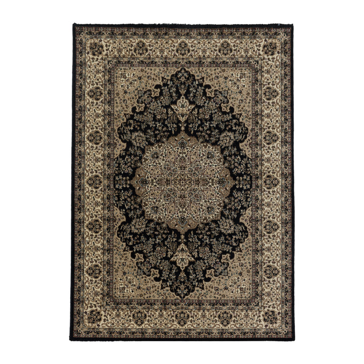Teppich Kurzflor Vintage Bordüre Polypropylen Gewebt_Läufer_