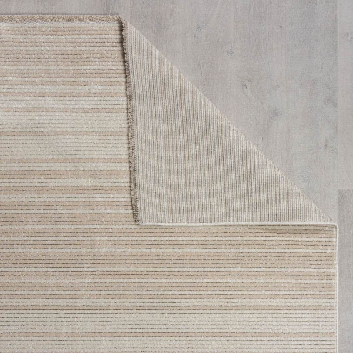 Teppich Modern Gestreift - Kurzflor mit Boho-Quasten_Rechteckig_