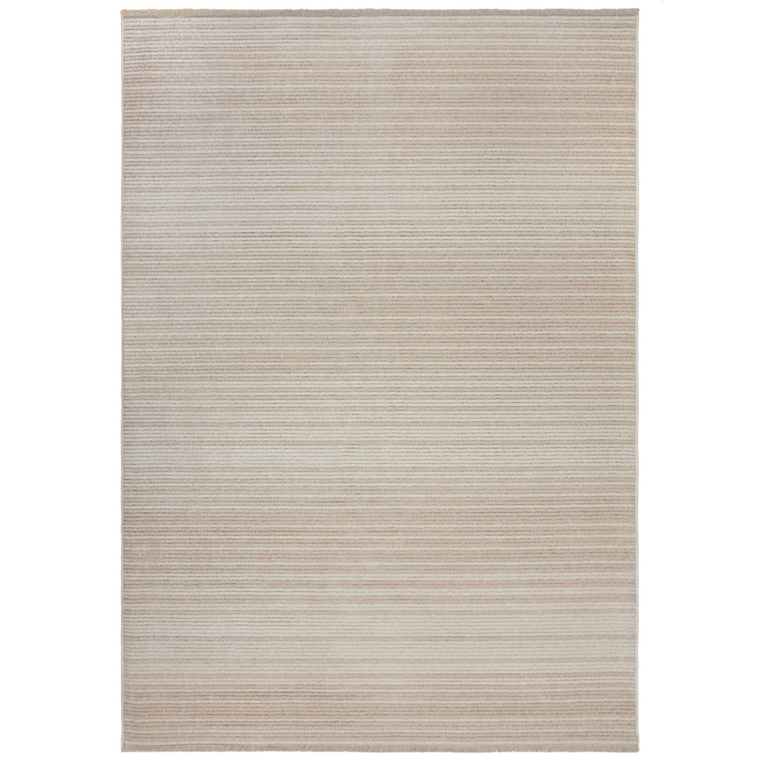 Teppich Modern Gestreift - Kurzflor mit Boho-Quasten_Rechteckig_