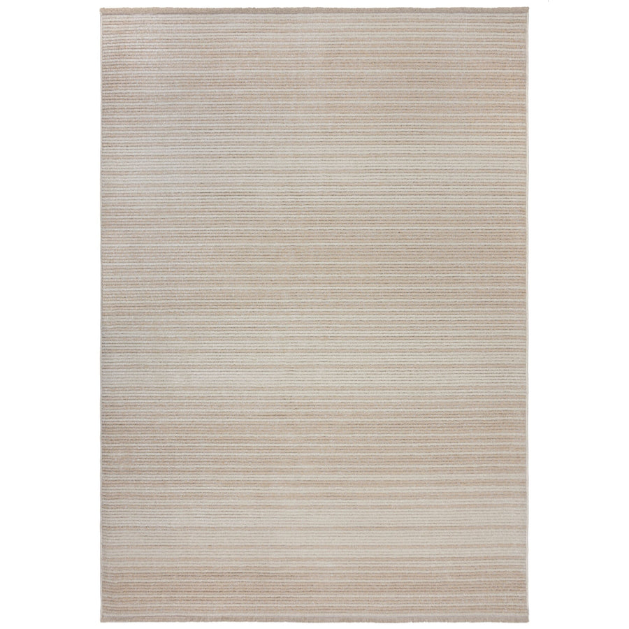 Teppich Modern Gestreift - Kurzflor mit Boho-Quasten_Rechteckig_