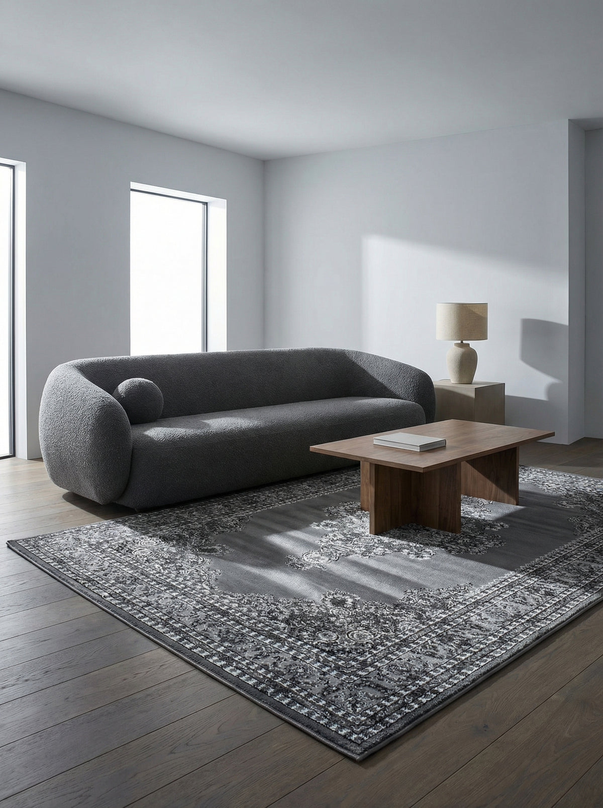 Teppich Orient Kurzflor Medaillon Polypropylen Wohnzimmer_Läufer_
