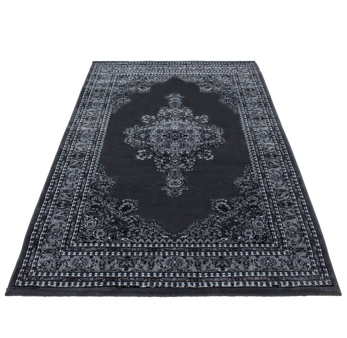 Kurzflor-Teppich Orient Medaillon – Waschbar & Strapazierfähig | 1,2 cm Florhöhe – Ansicht 12
