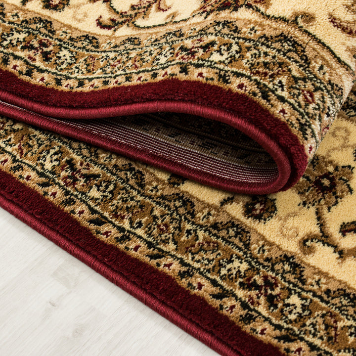 Teppich Orient Kurzflor klassisch Polypropylen Wohnzimmer_Rot_Läufer_
