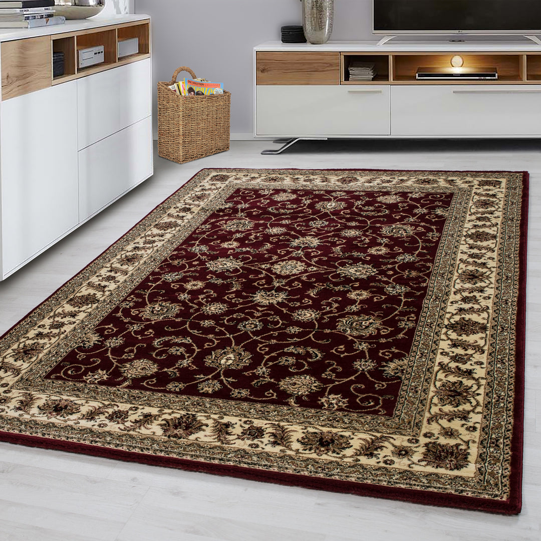 Teppich Orient Kurzflor klassisch Polypropylen Wohnzimmer_Rot_Läufer_