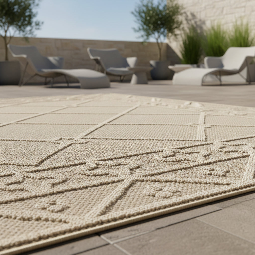 Teppich Outdoor Flachgewebe Berber-Muster Polypropylen Terrasse_Läufer_