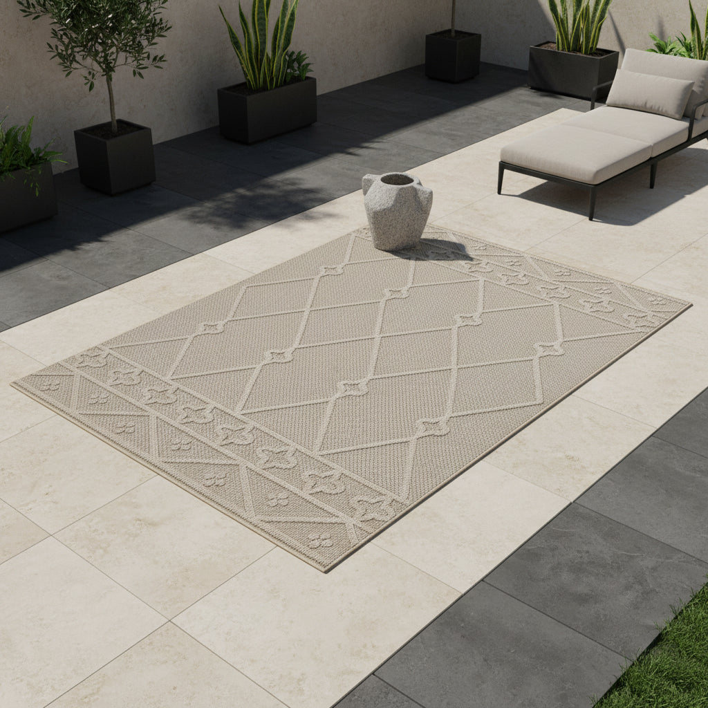 Teppich Outdoor Flachgewebe Berber-Muster Polypropylen Terrasse_Läufer_