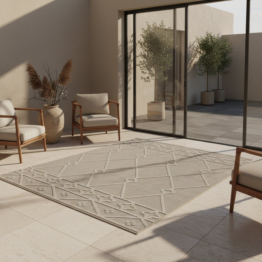 Teppich Outdoor Flachgewebe Berber-Muster Polypropylen Terrasse_Läufer_