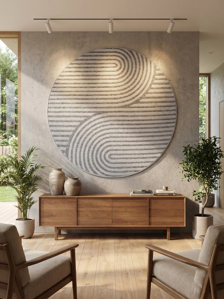 Teppich Grau Unknown Wanddisplay_