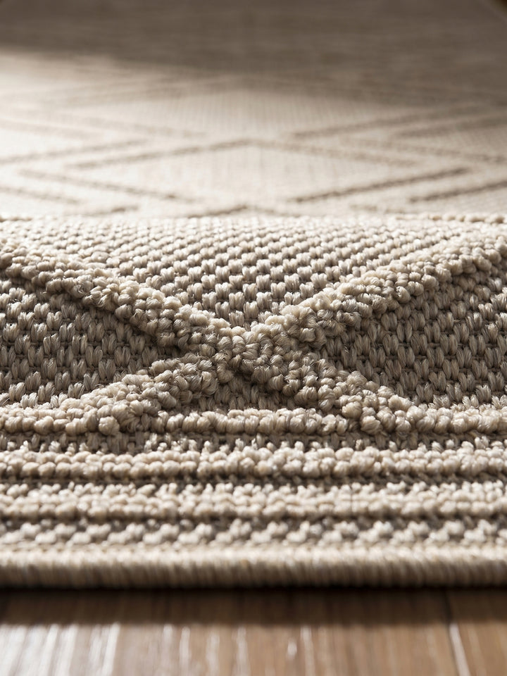 Teppich Beige Läufer Florhöhe Profil_
