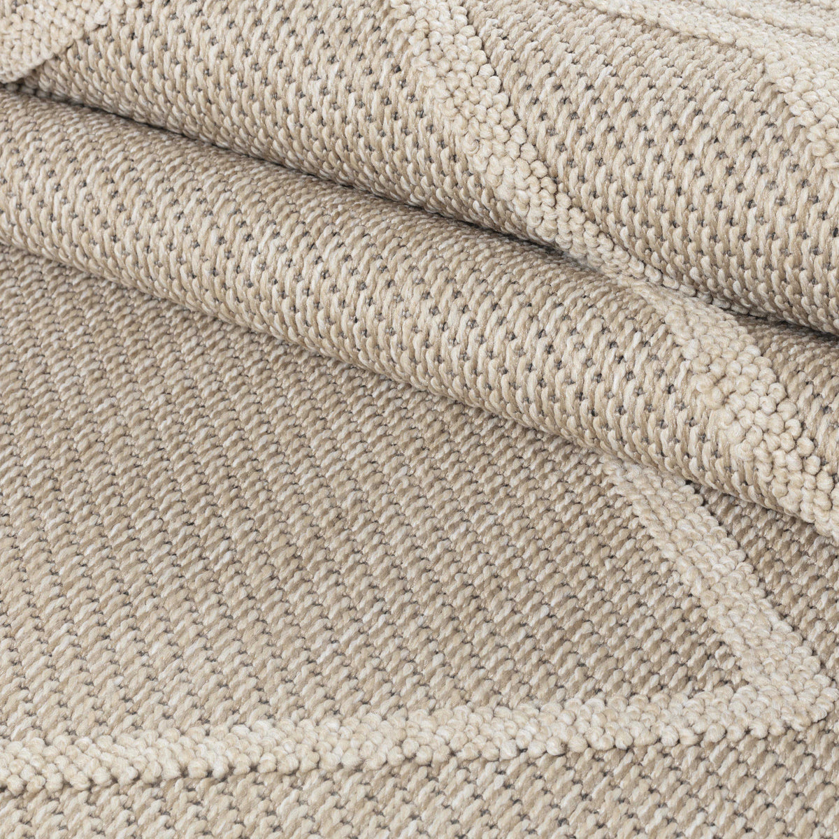 Outdoor-Teppich Diagonales Linienmuster – Waschbar | Geometrischer Boho für Balkon – Ansicht 21