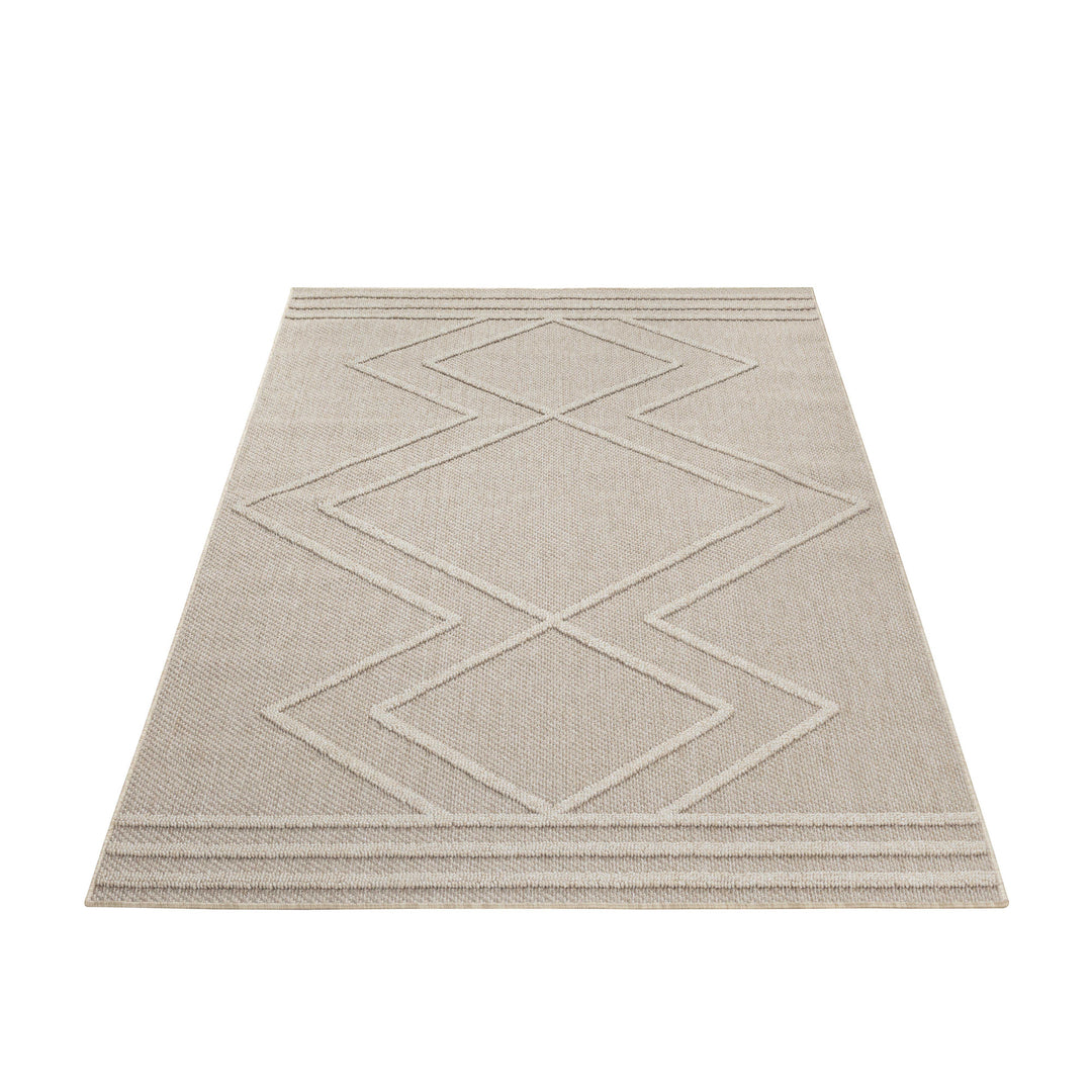 Teppich Outdoor Flachgewebe Boho-Muster Polypropylen Küche Beige Läufer 80x150_Läufer_