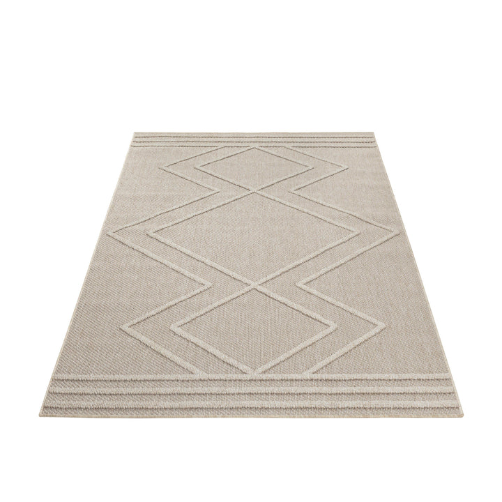 Teppich Outdoor Flachgewebe Boho-Muster Polypropylen Küche Beige Läufer 80x150_Läufer_