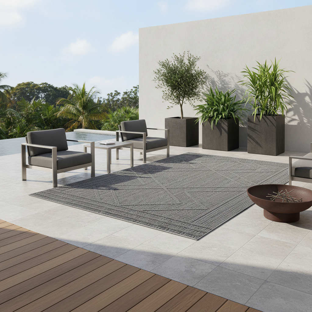 Teppich Outdoor Flachgewebe Boho-Muster Polypropylen Küche_Läufer_