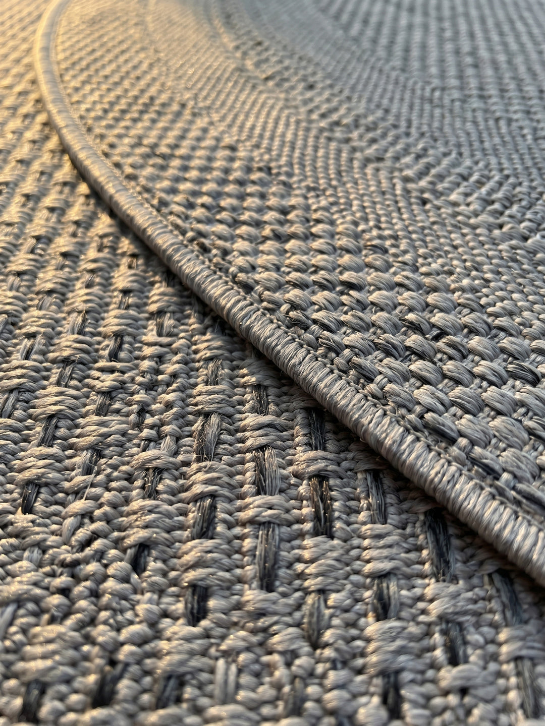 Teppich Grau rund Farbdetail Muster_