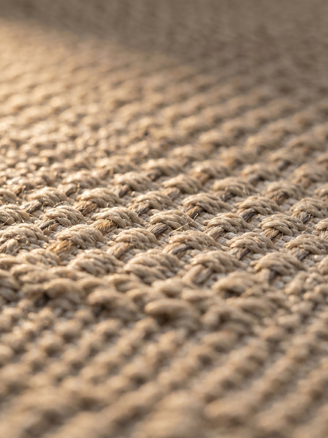 Teppich Beige rund Webstruktur Qualität_