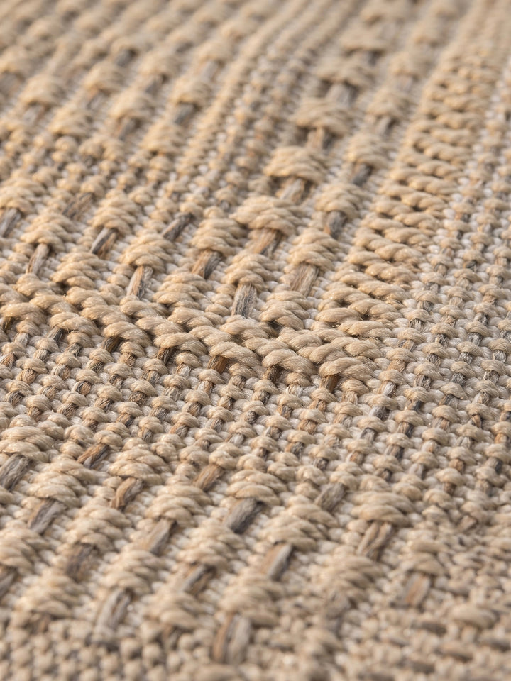 Teppich Beige rund Farbdetail Muster_