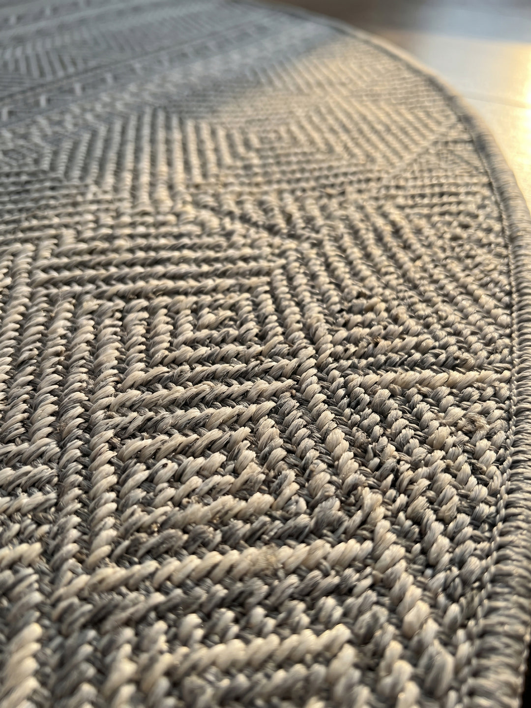 Teppich Grau rund Farbdetail Muster_
