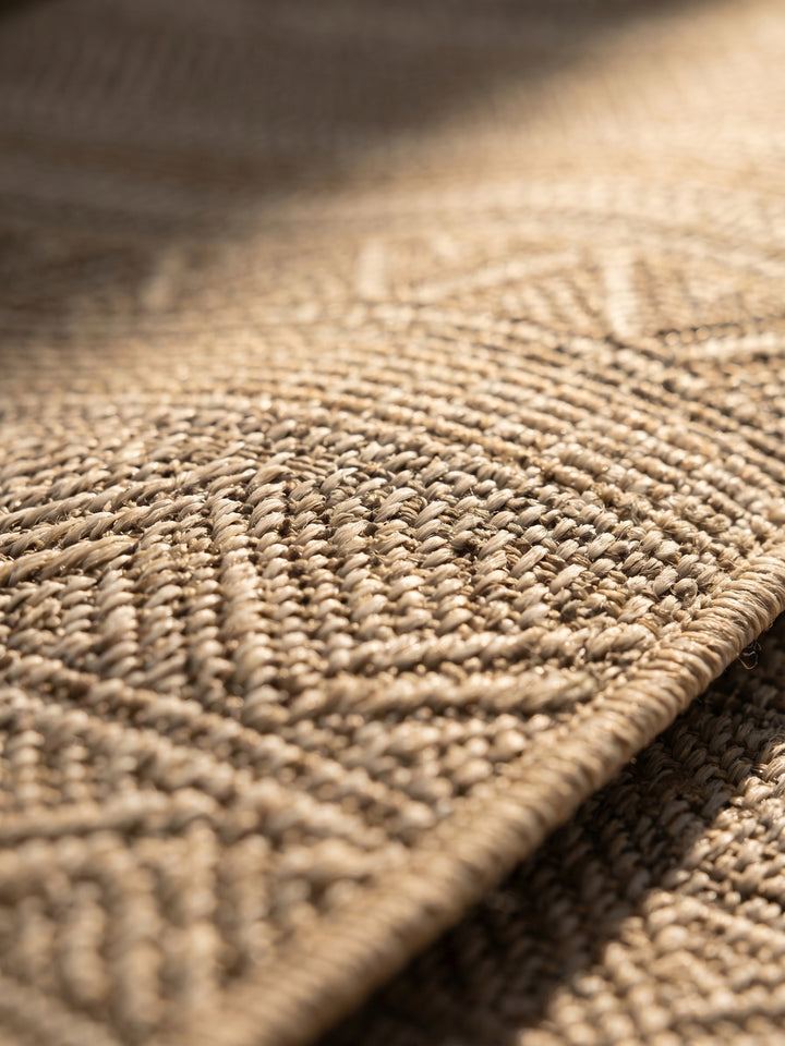 Teppich Beige rund Farbdetail Muster_
