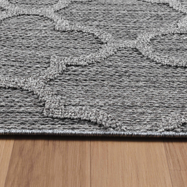 Teppich Outdoor Flachgewebe Skandi-Muster Polypropylen Balkon_Läufer_