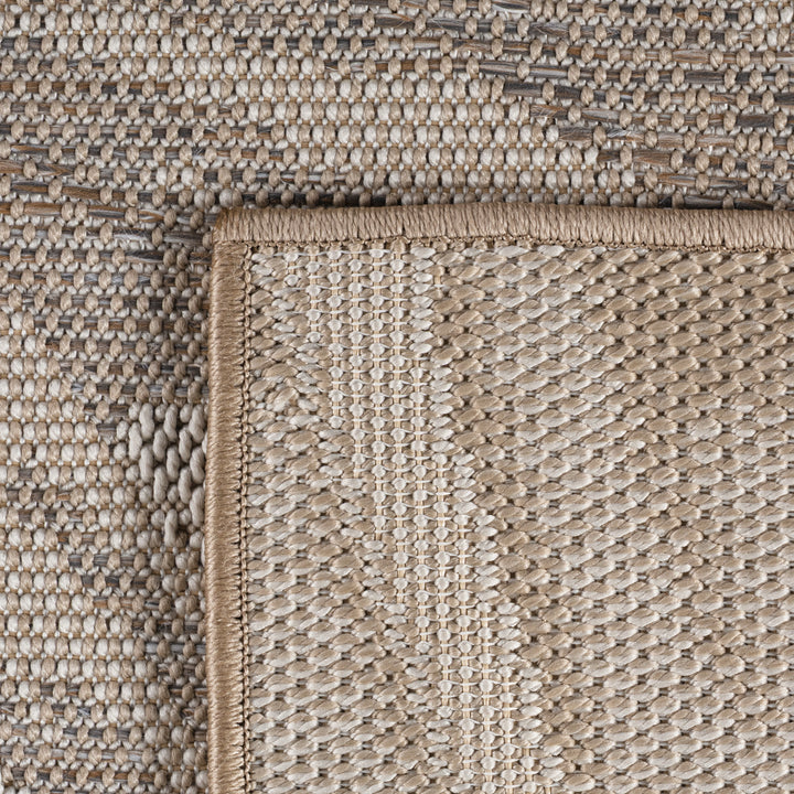 Teppich Beige Tropisch rund Polypropylen Tropisch Einrichtung Wohnidee Bodenbelag VENTOUX_