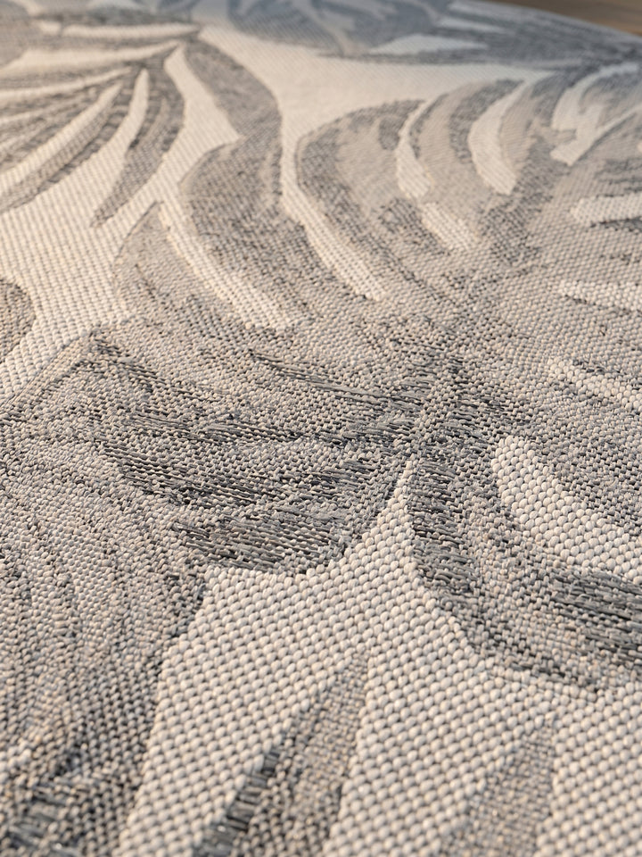 Teppich Grau rund Farbdetail Muster_