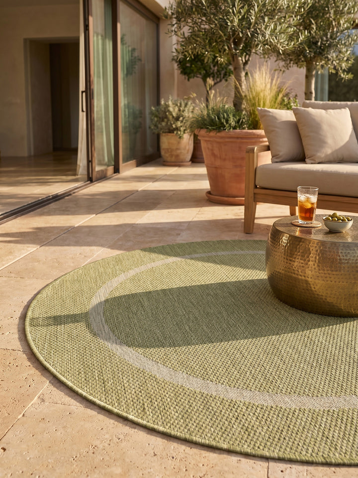 Teppich Green rund Textur Nahaufnahme Detail_