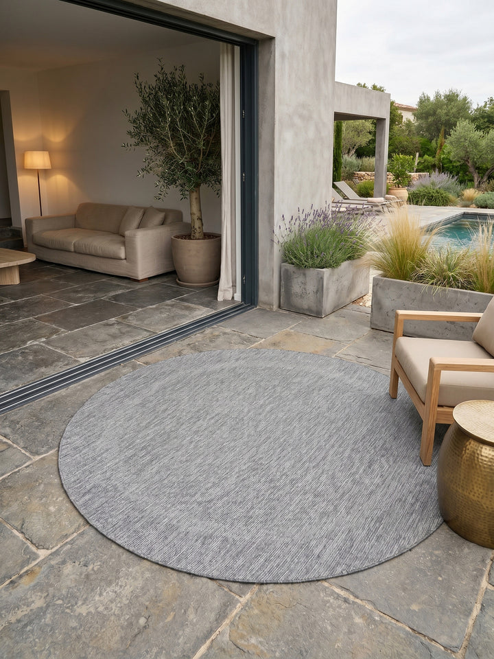 Teppich Grey rund Muster Draufsicht_