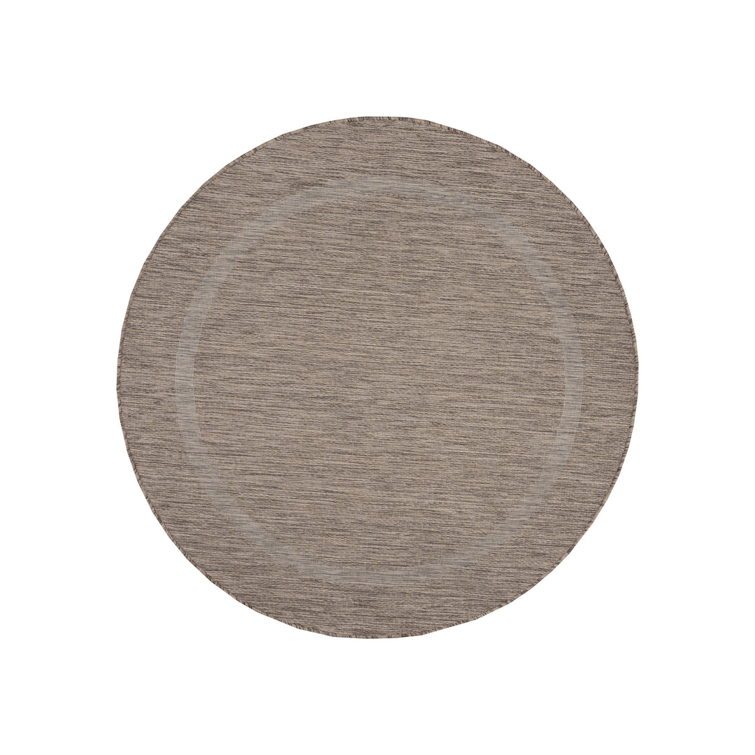 Teppich Outdoor Flachgewebe Uni-Design Polypropylen Balkon_Rund_