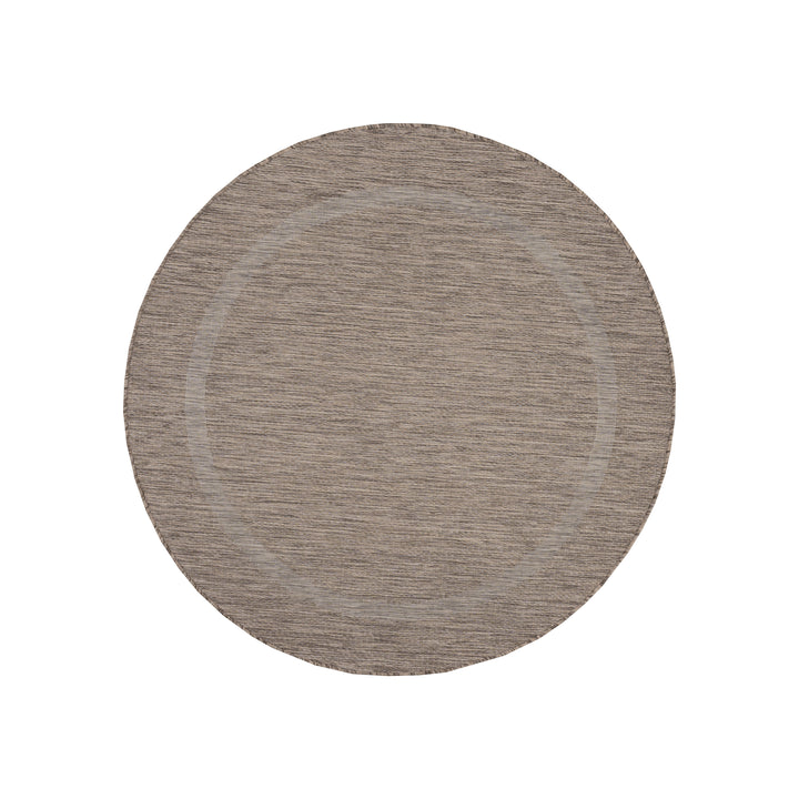 Teppich Outdoor Flachgewebe Uni-Design Polypropylen Balkon_Rund_