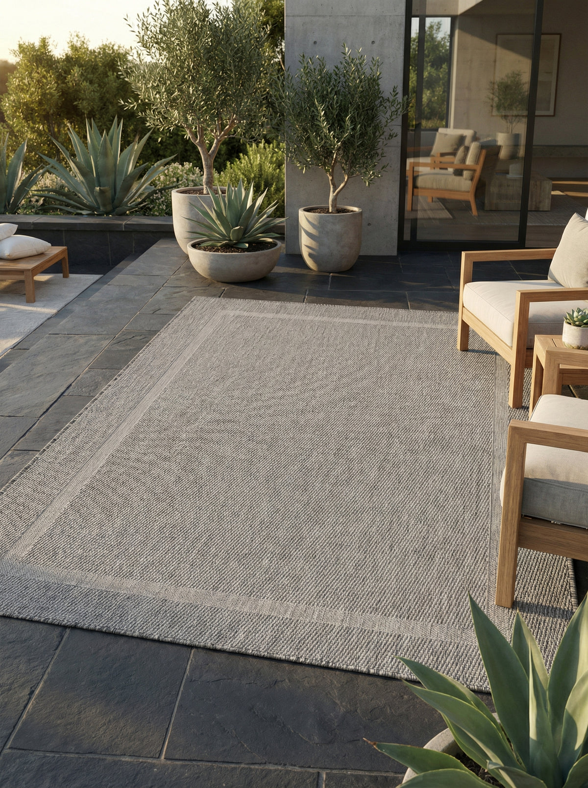 Outdoor-Teppich Einfarbig – Waschbar & Wetterfest für Balkon & Terrasse – Ansicht 6