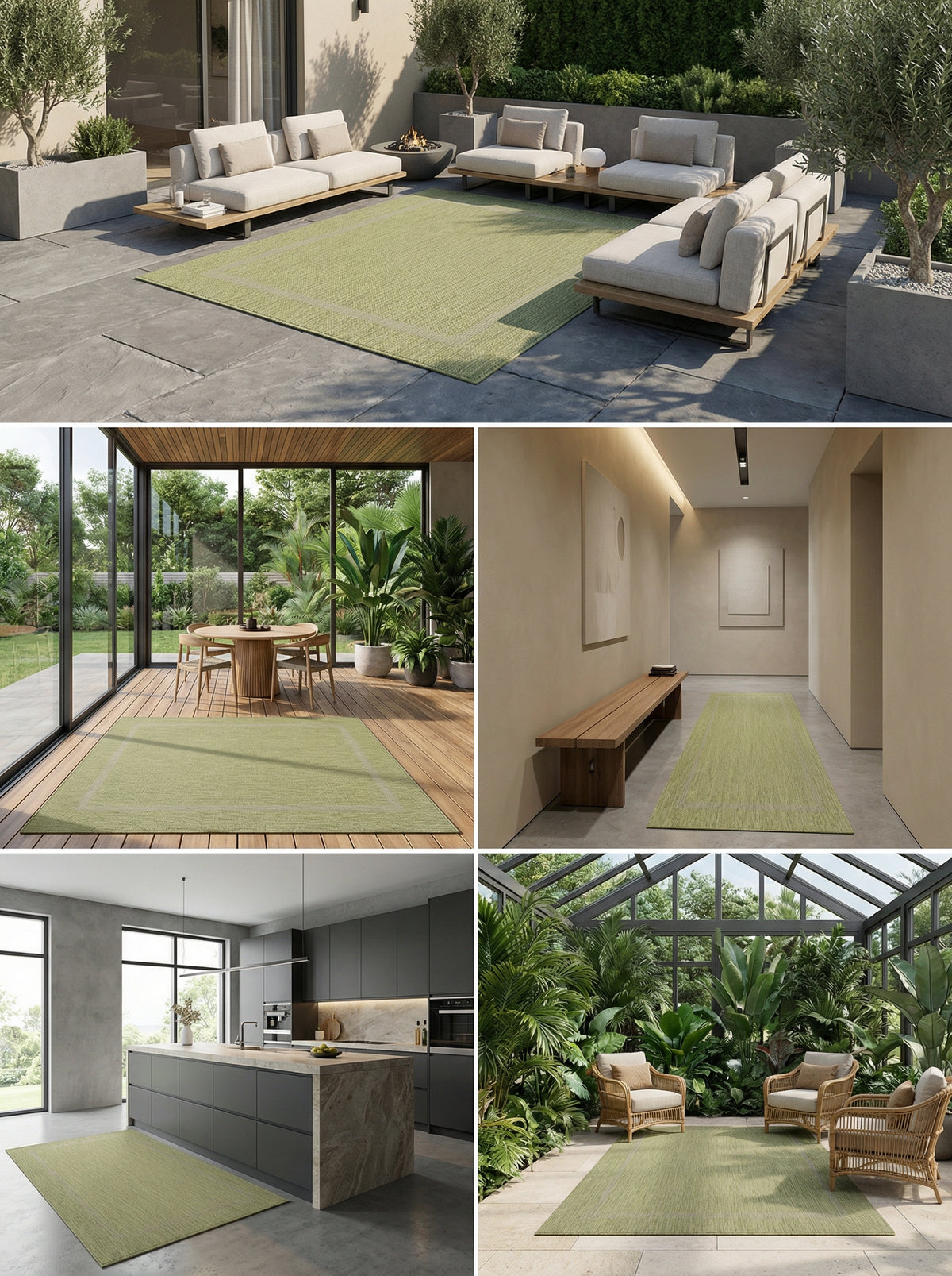 Outdoor-Teppich Einfarbig – Waschbar & Wetterfest für Balkon & Terrasse – Ansicht 20