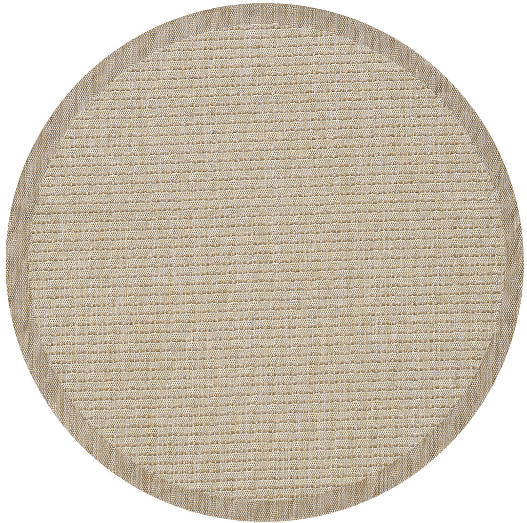 Teppich Outdoor Flachgewebe Uni-Farbe Polypropylen Balkon_Rund_