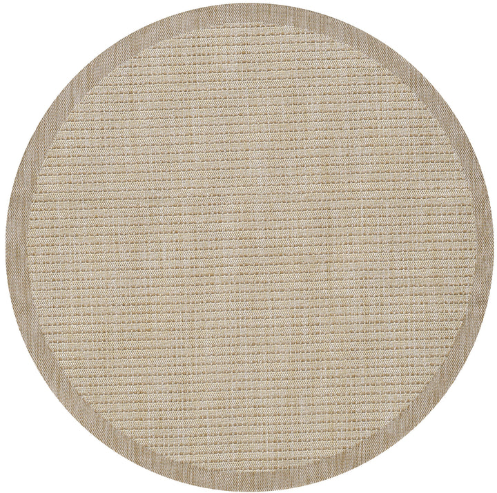 Teppich Outdoor Flachgewebe Uni-Farbe Polypropylen Balkon_Rund_
