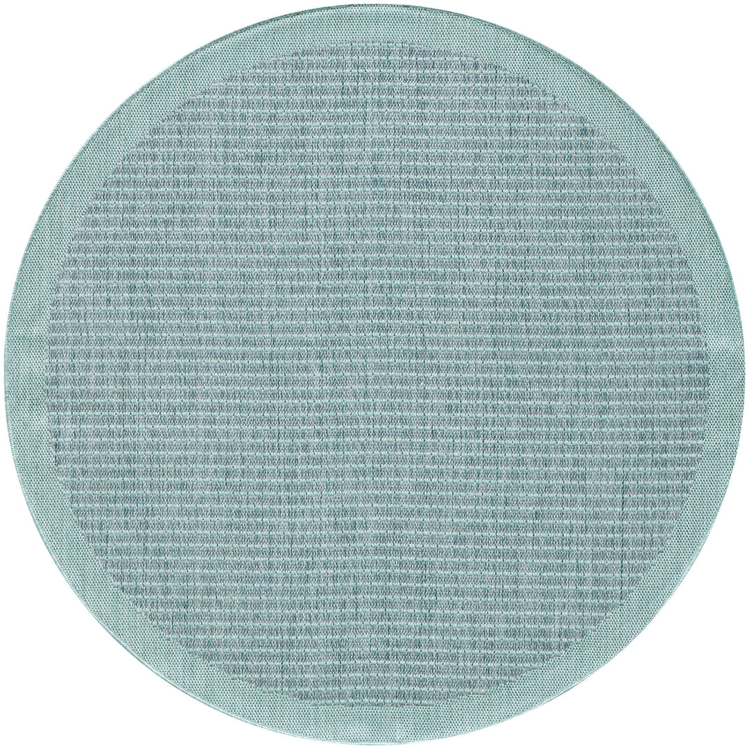 Teppich Outdoor Flachgewebe Uni-Farbe Polypropylen Balkon_Rund_