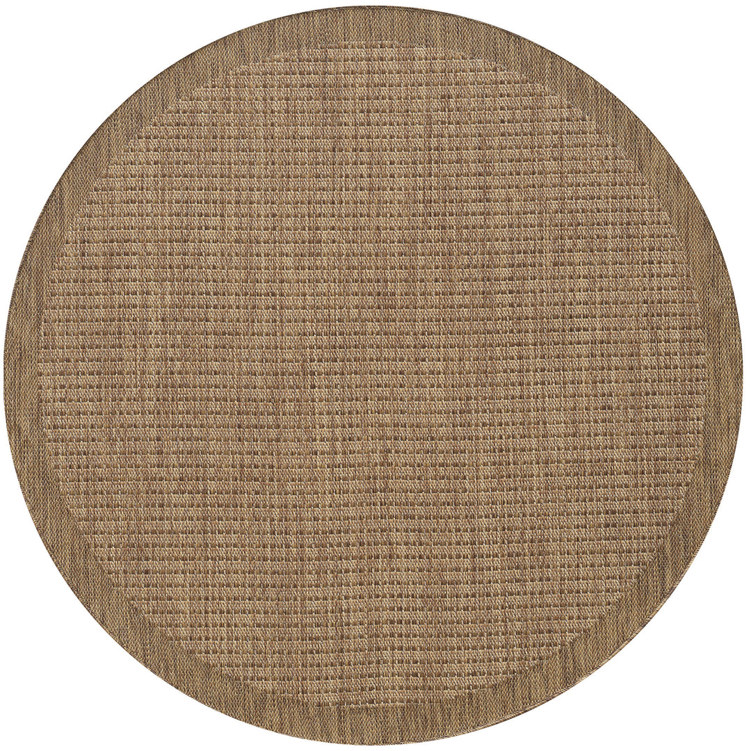 Teppich Outdoor Flachgewebe Uni-Farbe Polypropylen Balkon_Rund_