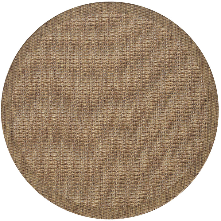 Teppich Outdoor Flachgewebe Uni-Farbe Polypropylen Balkon_Rund_
