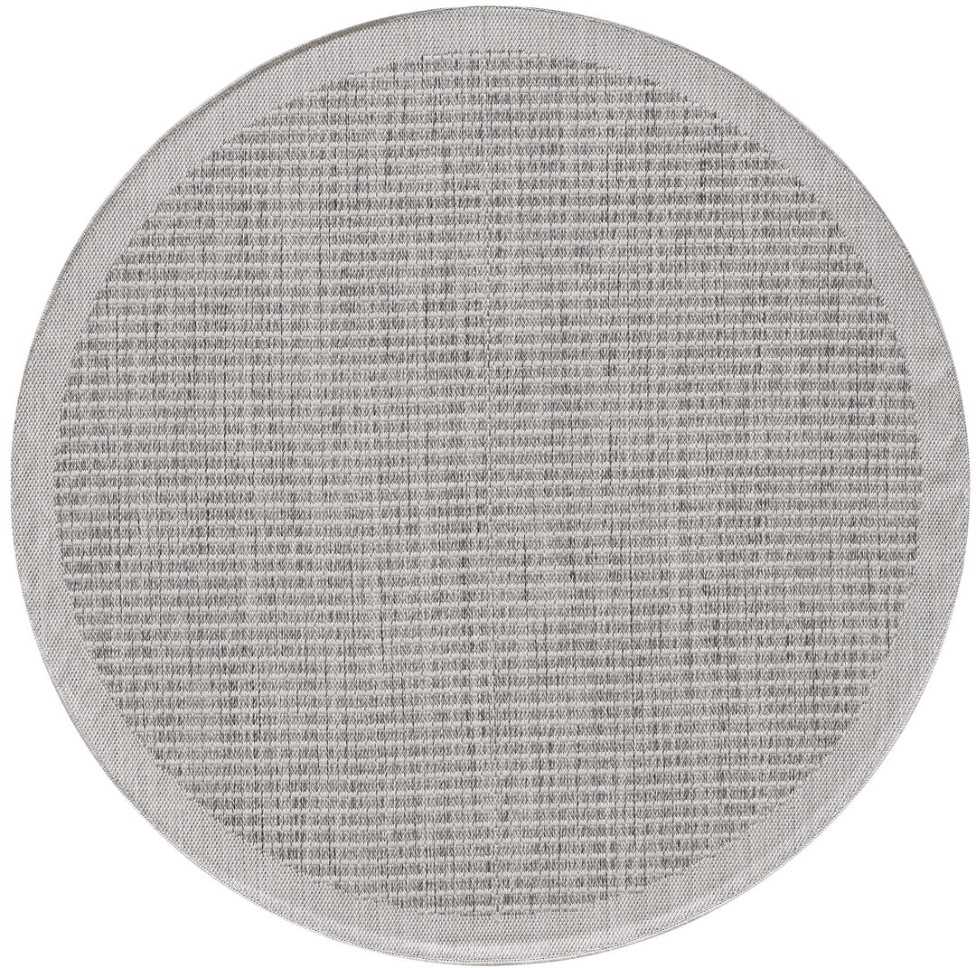 Teppich Outdoor Flachgewebe Uni-Farbe Polypropylen Balkon_Rund_