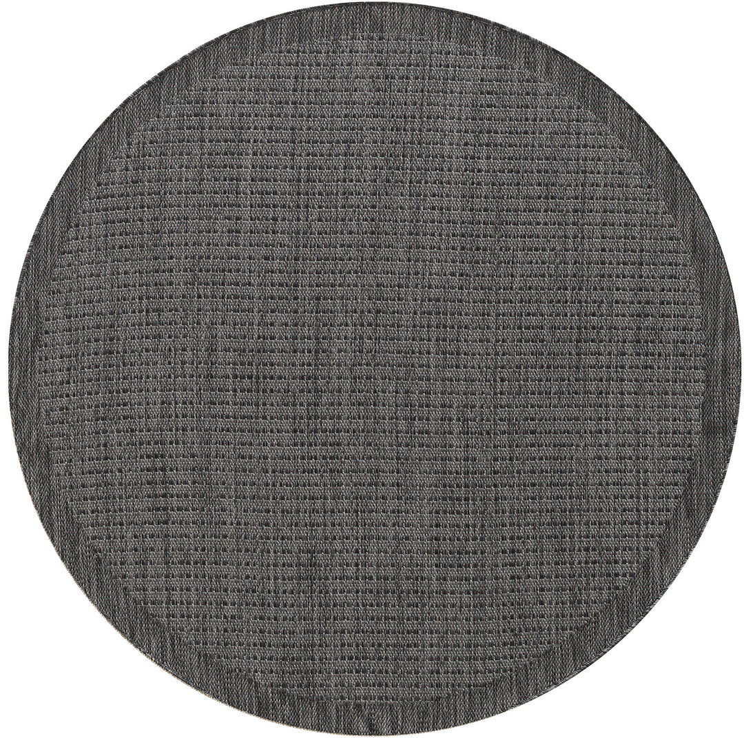 Teppich Outdoor Flachgewebe Uni-Farbe Polypropylen Balkon_Rund_