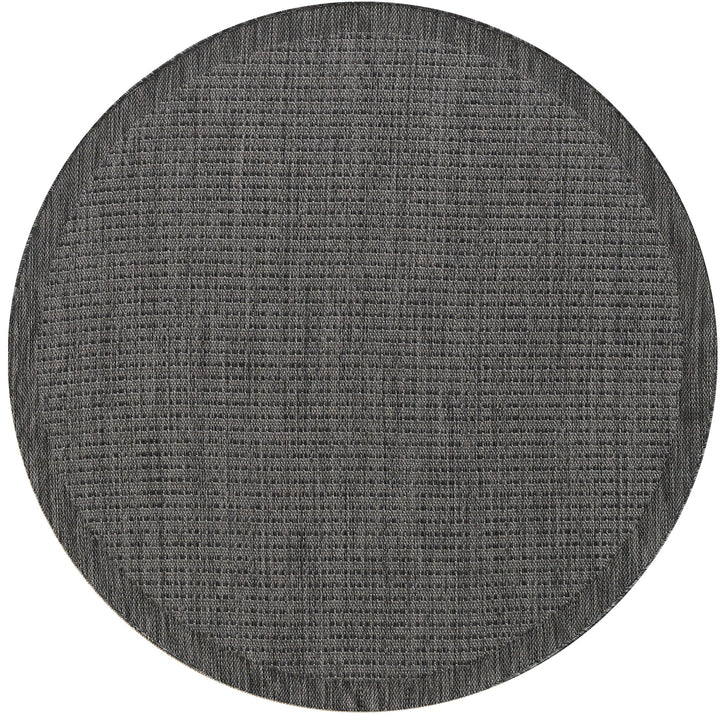 Teppich Outdoor Flachgewebe Uni-Farbe Polypropylen Balkon_Rund_