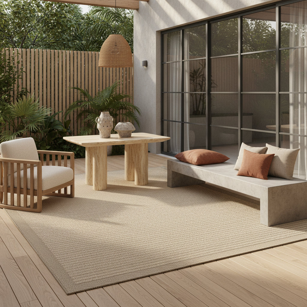 Outdoor-Teppich Einfarbig – Waschbar & Wetterfest für Balkon & Terrasse – Ansicht 18