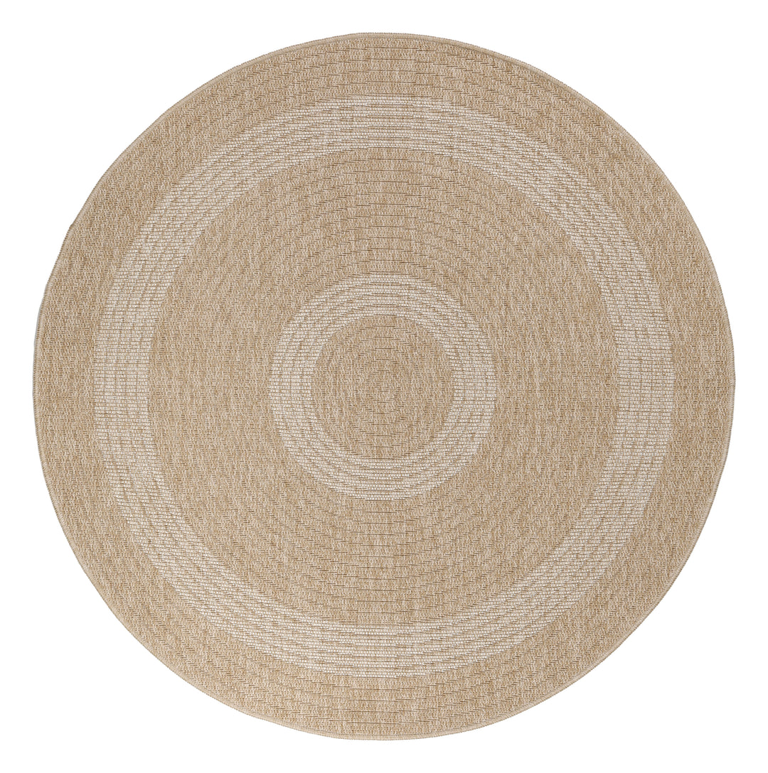 Teppich Outdoor Flachgewebe Vintage Polypropylen Balkon_Rund_