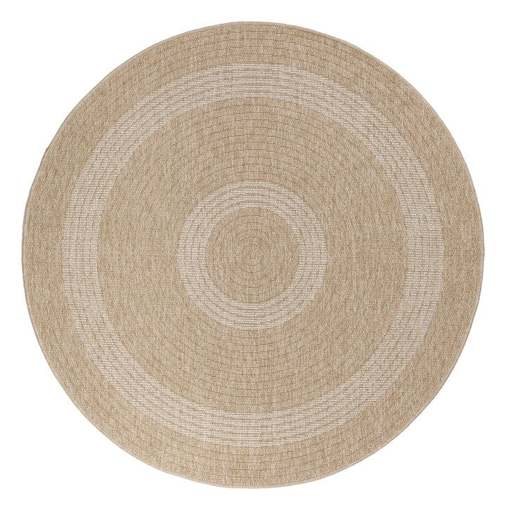 Teppich Outdoor Flachgewebe Vintage Polypropylen Balkon_Rund_