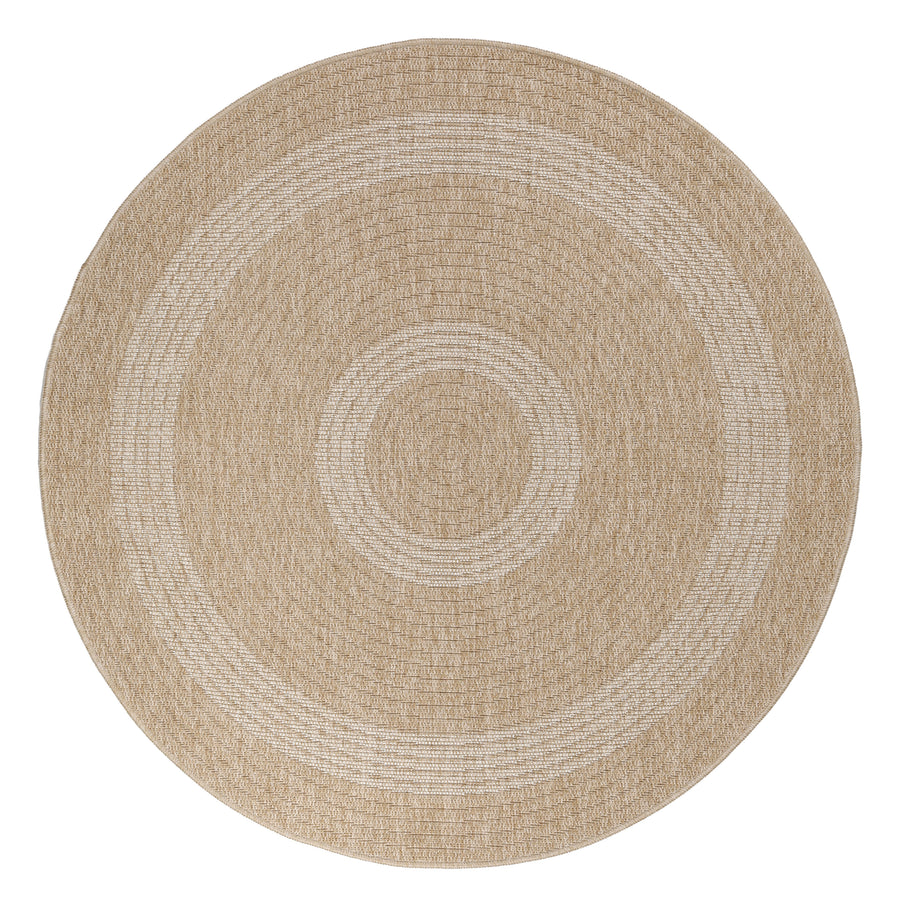 Teppich Outdoor Flachgewebe Vintage Polypropylen Balkon_Rund_
