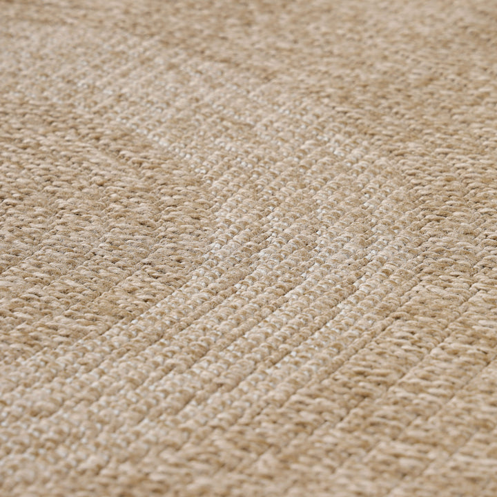 Teppich Outdoor Flachgewebe Vintage Polypropylen Balkon Beige Rund 120x120_Rund_