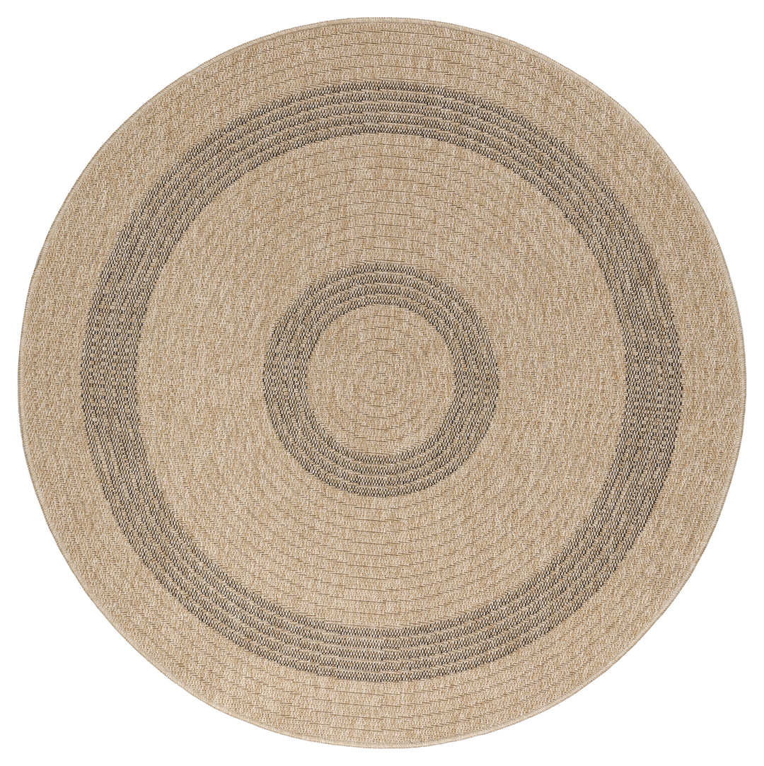 Teppich Outdoor Flachgewebe Vintage Polypropylen Balkon_Rund_
